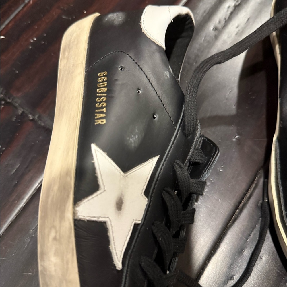 Golden Goose EUC Superstar Black Leather Trainers Size 37 - Picture 13 of 14